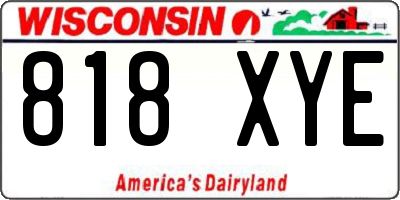 WI license plate 818XYE