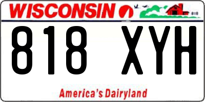 WI license plate 818XYH