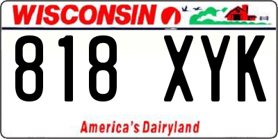 WI license plate 818XYK