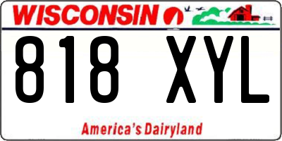 WI license plate 818XYL
