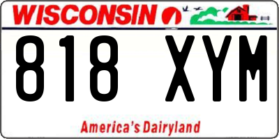 WI license plate 818XYM