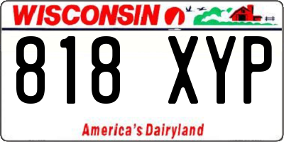 WI license plate 818XYP