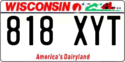 WI license plate 818XYT