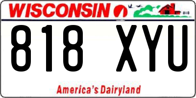 WI license plate 818XYU
