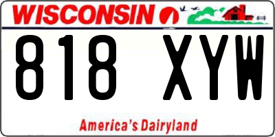 WI license plate 818XYW