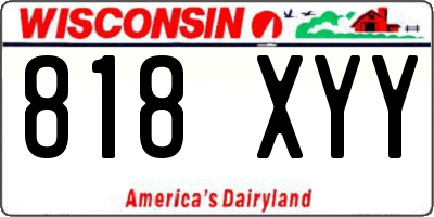 WI license plate 818XYY