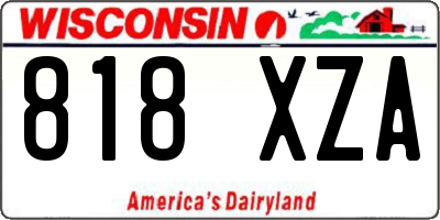 WI license plate 818XZA