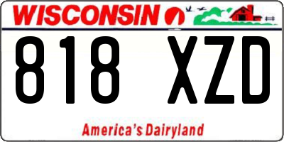 WI license plate 818XZD