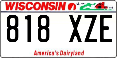 WI license plate 818XZE