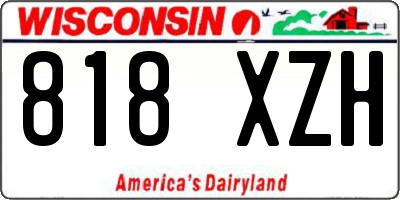 WI license plate 818XZH