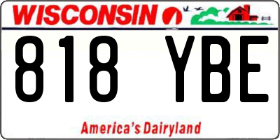 WI license plate 818YBE