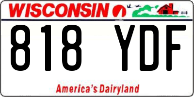 WI license plate 818YDF