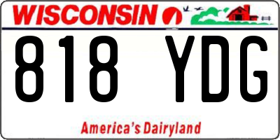 WI license plate 818YDG