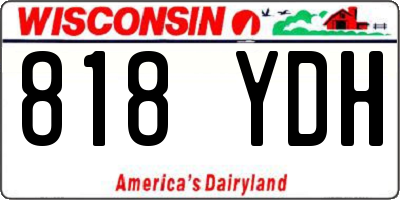 WI license plate 818YDH