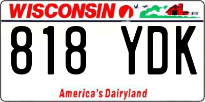 WI license plate 818YDK