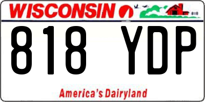 WI license plate 818YDP