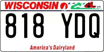 WI license plate 818YDQ