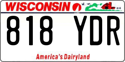 WI license plate 818YDR