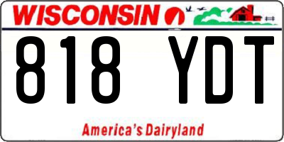 WI license plate 818YDT