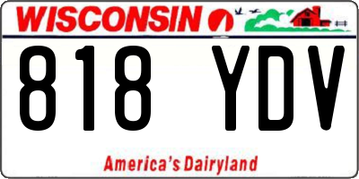 WI license plate 818YDV