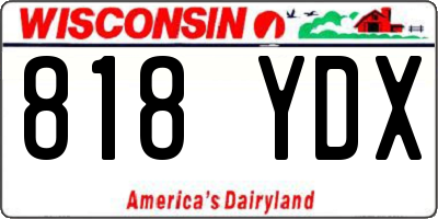 WI license plate 818YDX