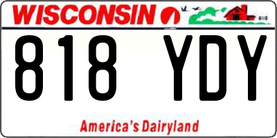 WI license plate 818YDY