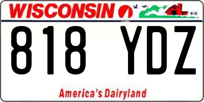WI license plate 818YDZ