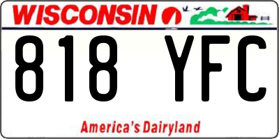 WI license plate 818YFC