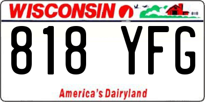 WI license plate 818YFG