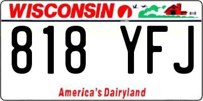 WI license plate 818YFJ