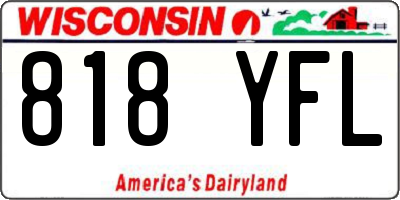 WI license plate 818YFL