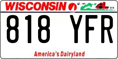 WI license plate 818YFR