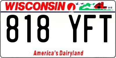 WI license plate 818YFT
