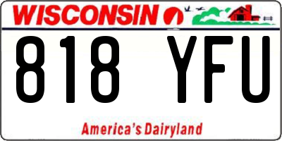 WI license plate 818YFU