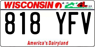 WI license plate 818YFV