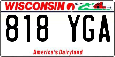 WI license plate 818YGA