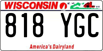 WI license plate 818YGC