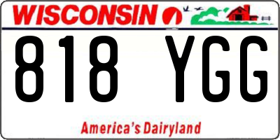 WI license plate 818YGG