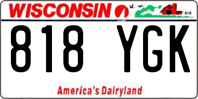 WI license plate 818YGK
