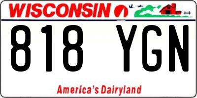 WI license plate 818YGN