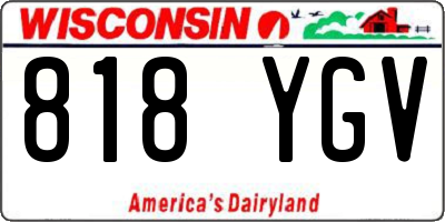 WI license plate 818YGV