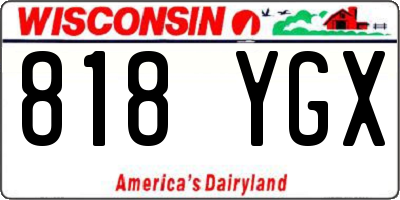 WI license plate 818YGX