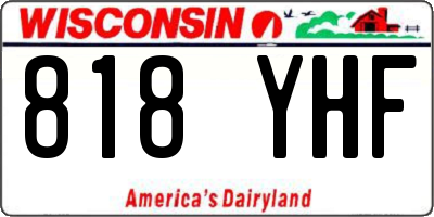 WI license plate 818YHF