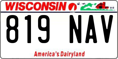 WI license plate 819NAV