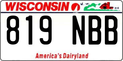WI license plate 819NBB