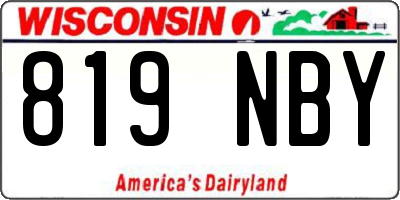 WI license plate 819NBY