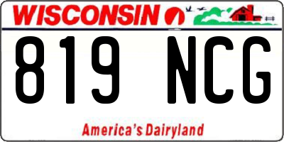 WI license plate 819NCG