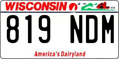 WI license plate 819NDM