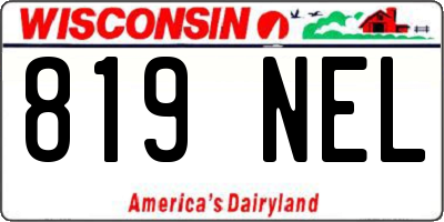 WI license plate 819NEL