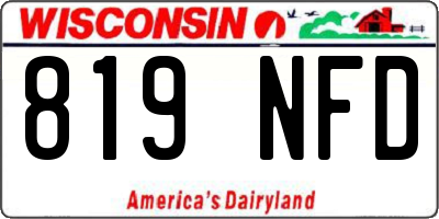 WI license plate 819NFD